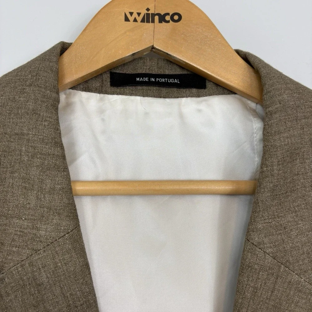 Todd Snyder Linen Sutton Jacket Sz 46L Sport Coat Blazer Unstructured Safari Tan